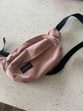 Jansport Dusty Pink Waist Pack with Black Strap